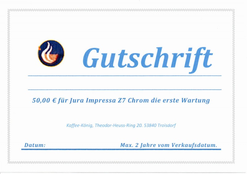 Jura Impressa Z7 Chrom one Touch Generalüberholt